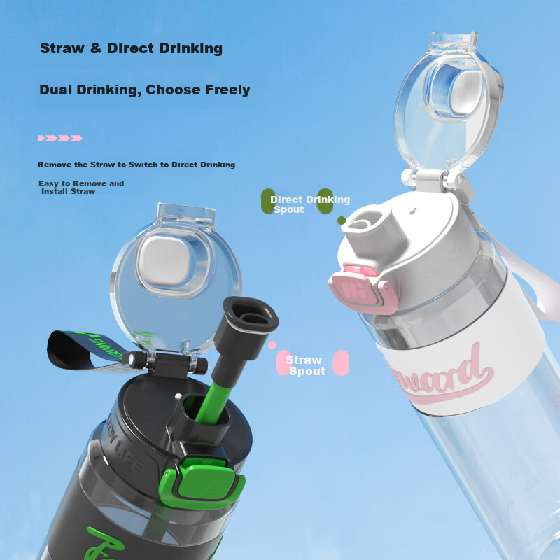 FGA Fuguang Plastic Straw Water Cup 1000ml
