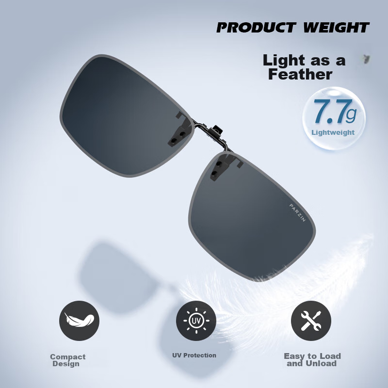 PARZIN Polarized Clip-On Sunglasses for Nearsightedness