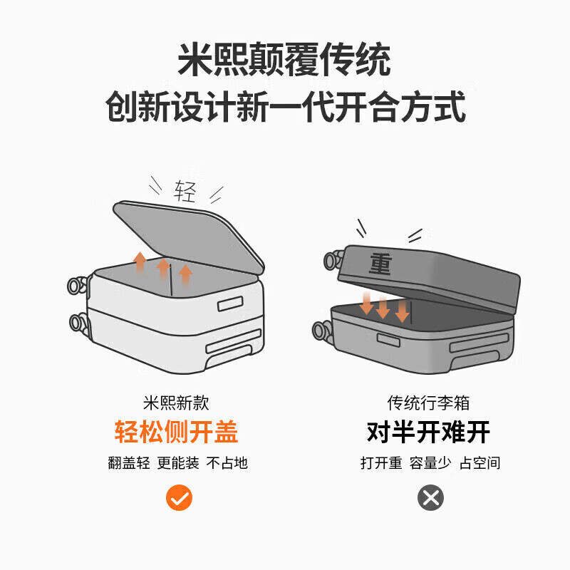 Mixi Side-Opening Aluminum Frame Suitcase
