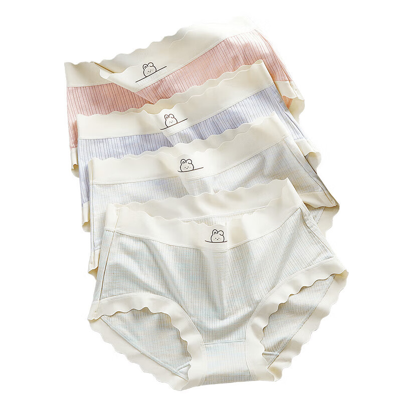 Yiershuang Women's Pure Cotton Breathable Underwear 4-Pack