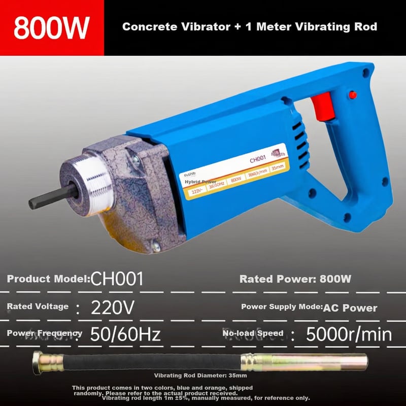 TURBOVOLT 800W Concrete Vibrator 35 Model