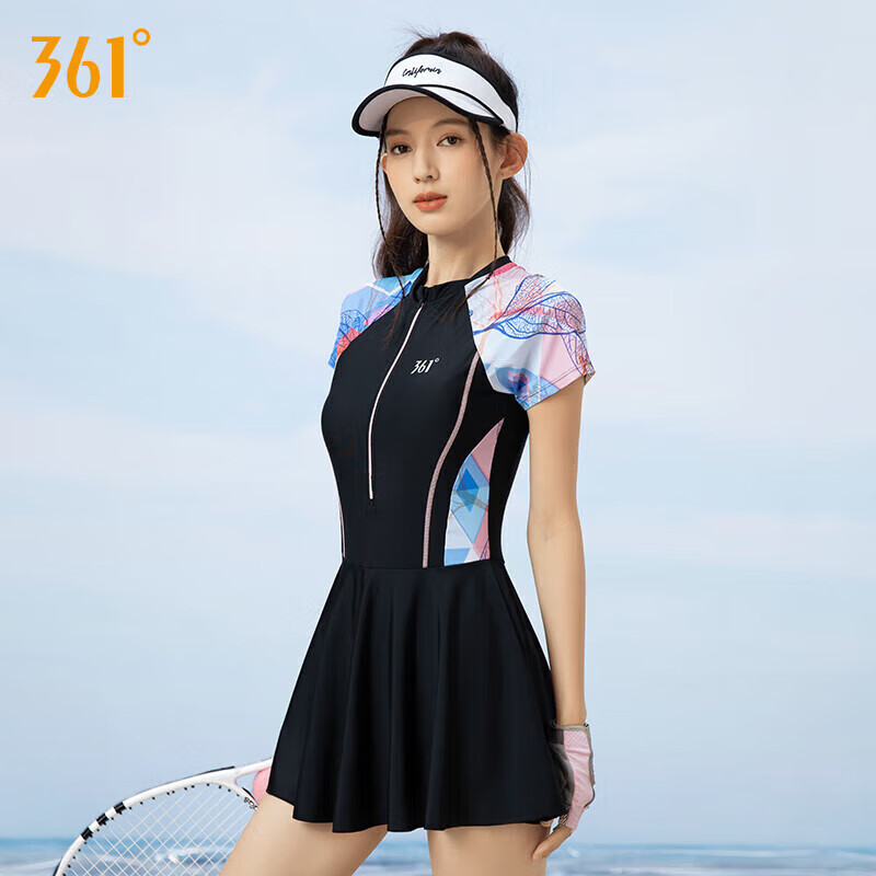 361° Women's Conservative One-Piece Swimsuit Dress Plus Size