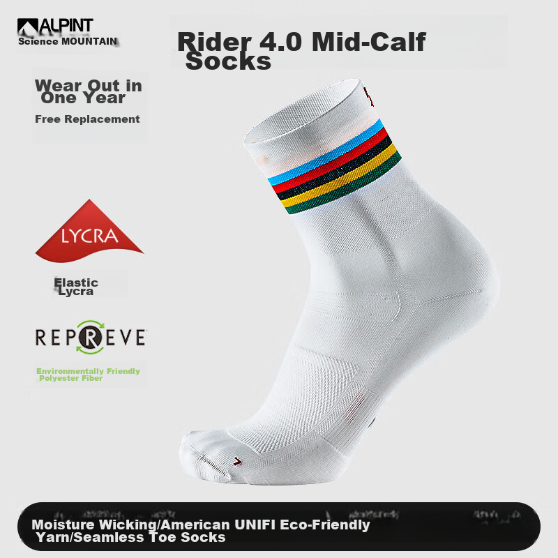 ALPINT MOUNTAIN Professional Mid-Calf Cycling Socks for Men