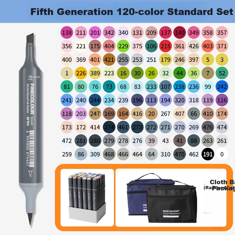 FINECOLOUR Dual-Tip Markers 72-Color Landscape Set