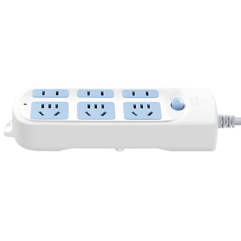 BULL Power Strip Socket Extension Cord 6 Outlets