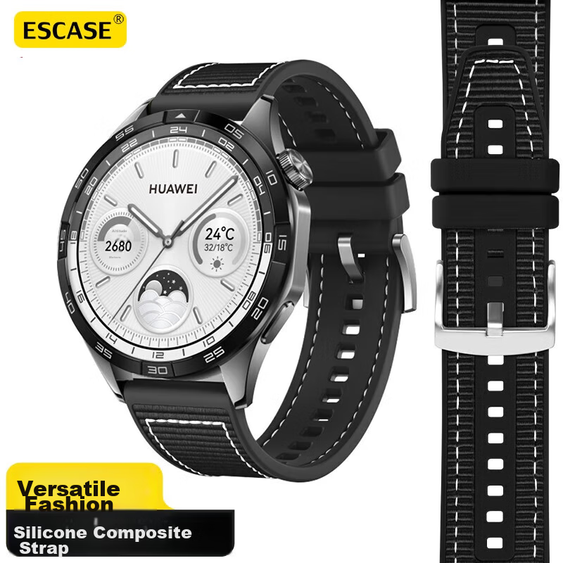 ESCASE Composite Woven Watch Strap for Huawei GT4/Pro