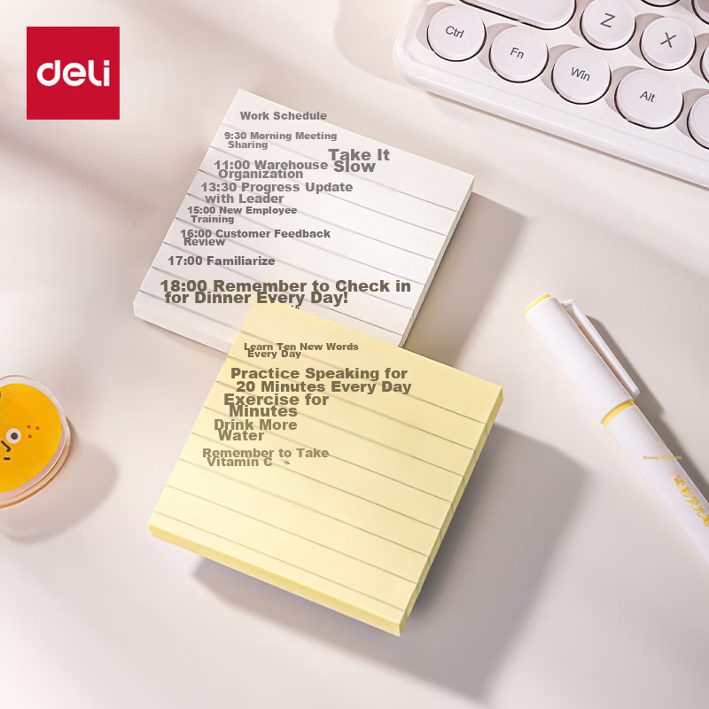Deli Lined Sticky Notes - 100 Sheets