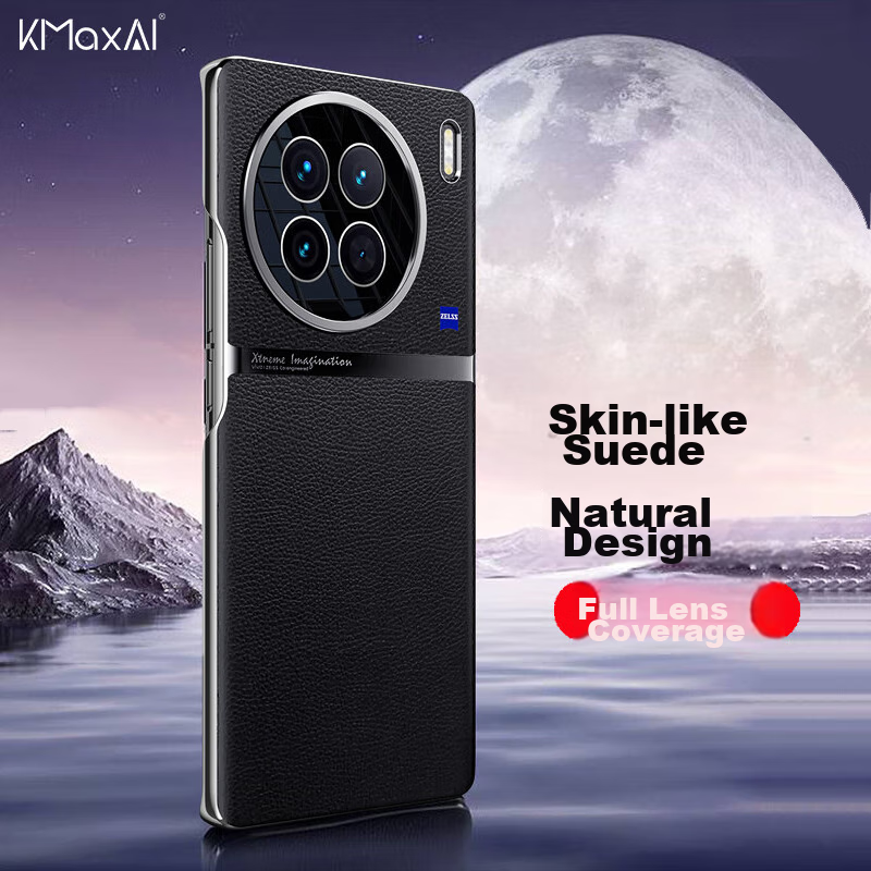 KMaxAI Genuine Leather Case for Vivo X90/X90s