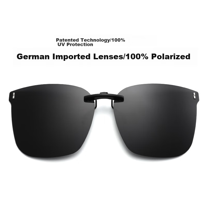 LESCA LUNETIER Polarized Clip-On Sunglasses for Men