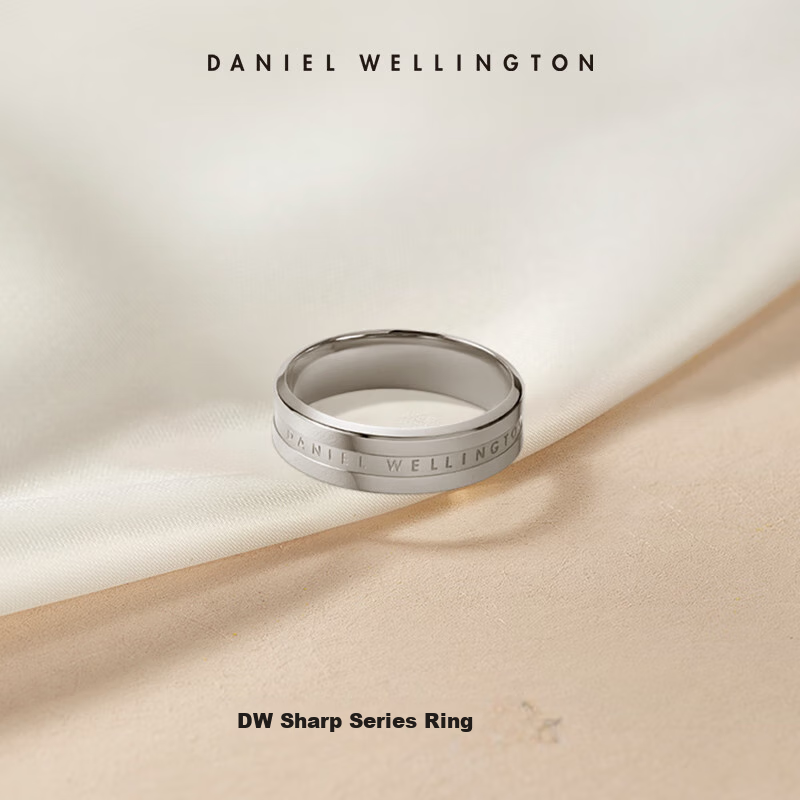 DanielWellington DW Ring for Men, Elegant Silver Couple Ring