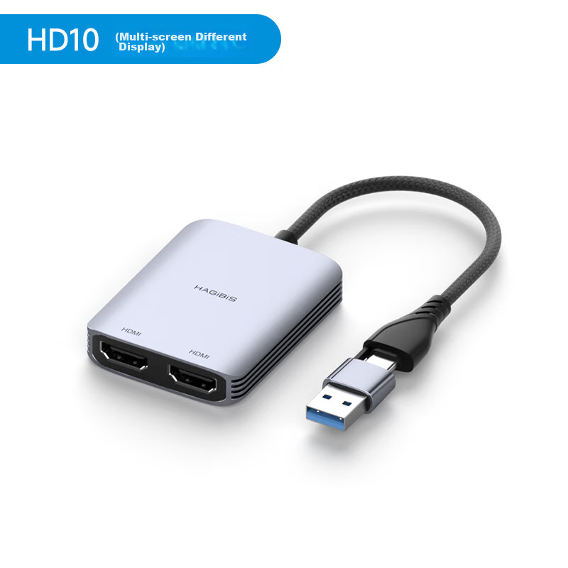Hagibis USB to Dual HDMI Adapter