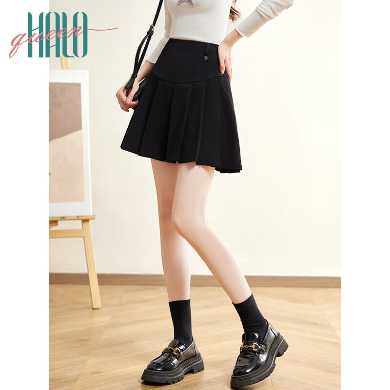 Halo Queen Pleated A-Line Skirt