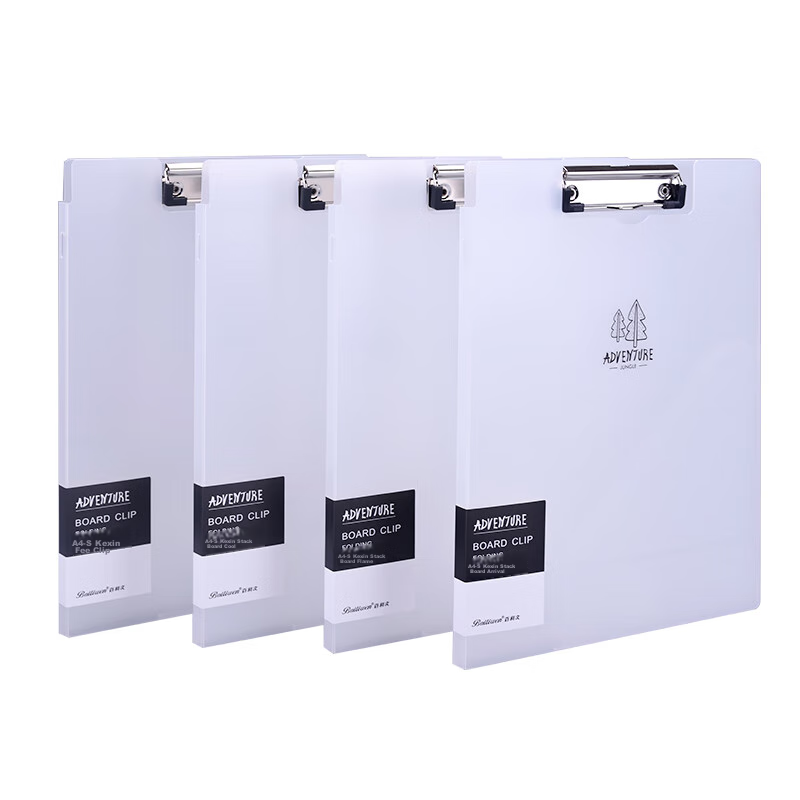Bailiwen B3221 Transparent White Foldable Clipboard File Folder