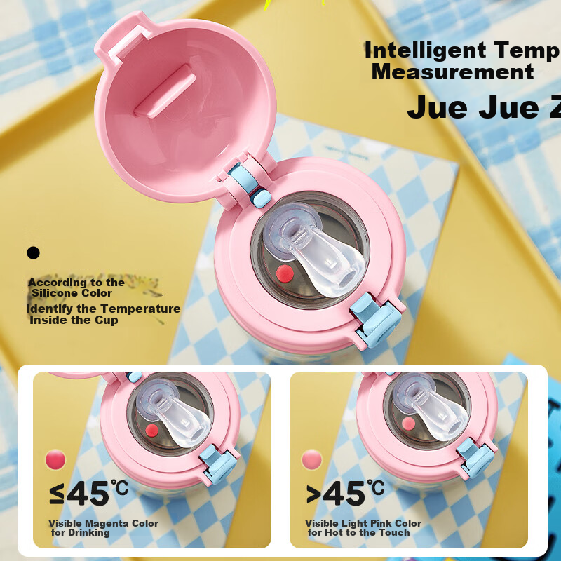 RELEA Insulated Cup with Straw - Striped Puppy Design