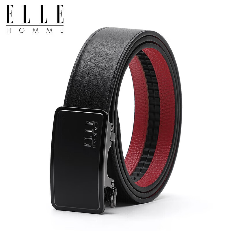 ELLE HOMME Men's Belt - Business Fashion Top-Grain Leather