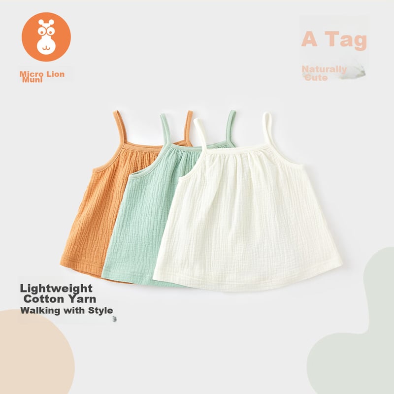 Wismorni Baby Tank Top - Lightweight Cotton Vest for Kids