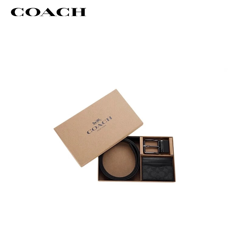 COACH Men's Belt & Card Holder Set
