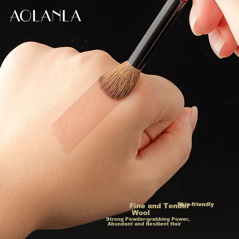 AOLANLA Premium Red Night Eyeshadow Brush Set - 5 Professional Animal Eye Makeup Brushes