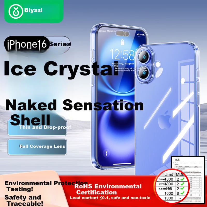 BIAZE iPhone 16 Plus Ultra-Thin Transparent Case