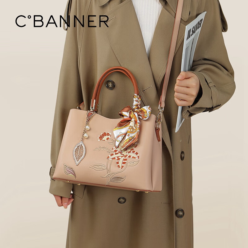 C.BANNER Chinese-Style Embroidery Tote Bag