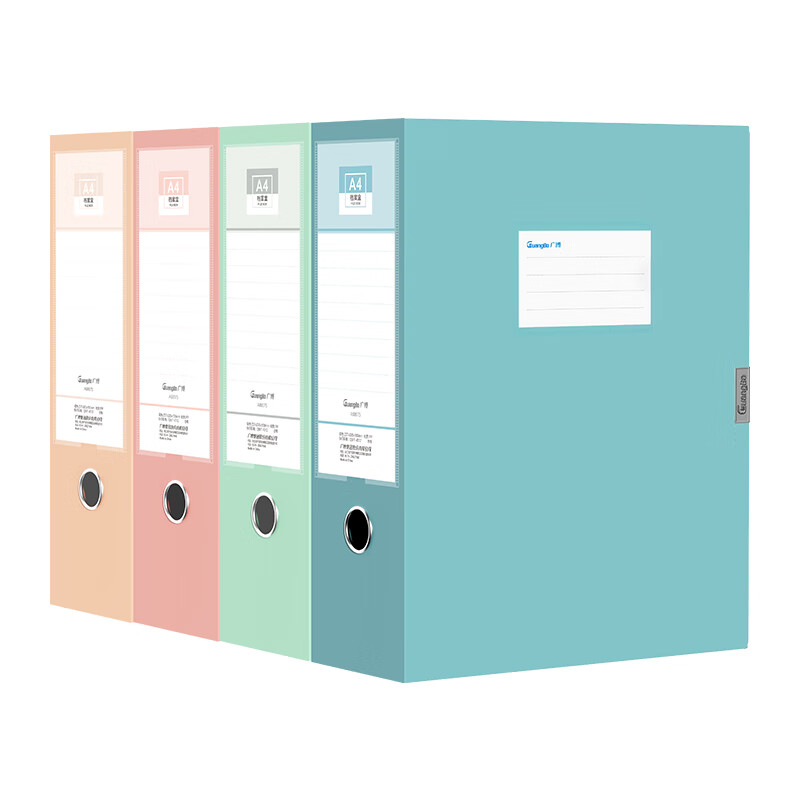 GuangBo 4 Colorful File Boxes 100mm