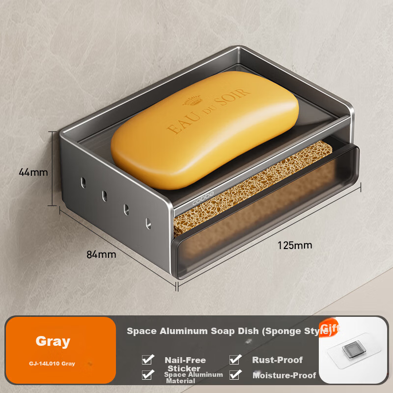 Cobbe Wall-Mounted Soap Dish with Draining Box