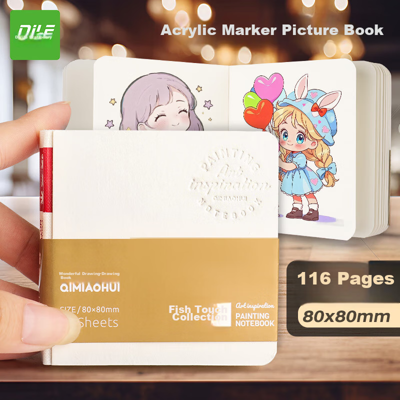 DiLe Fishing Drawing Sketchbook, Thick 200g Paper