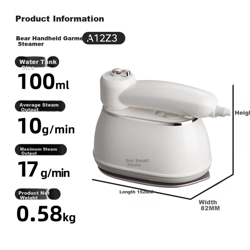 Bear Handheld Garment Steamer Iron - Dual Dry/Wet Wrinkle & Bacteria Remover