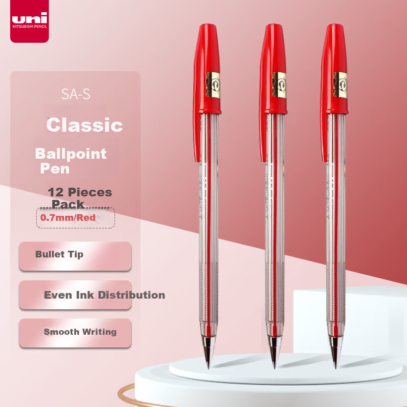 Uni SA-S Classic Ballpoint Pen 0.7mm Smooth Medium Oil Pen
