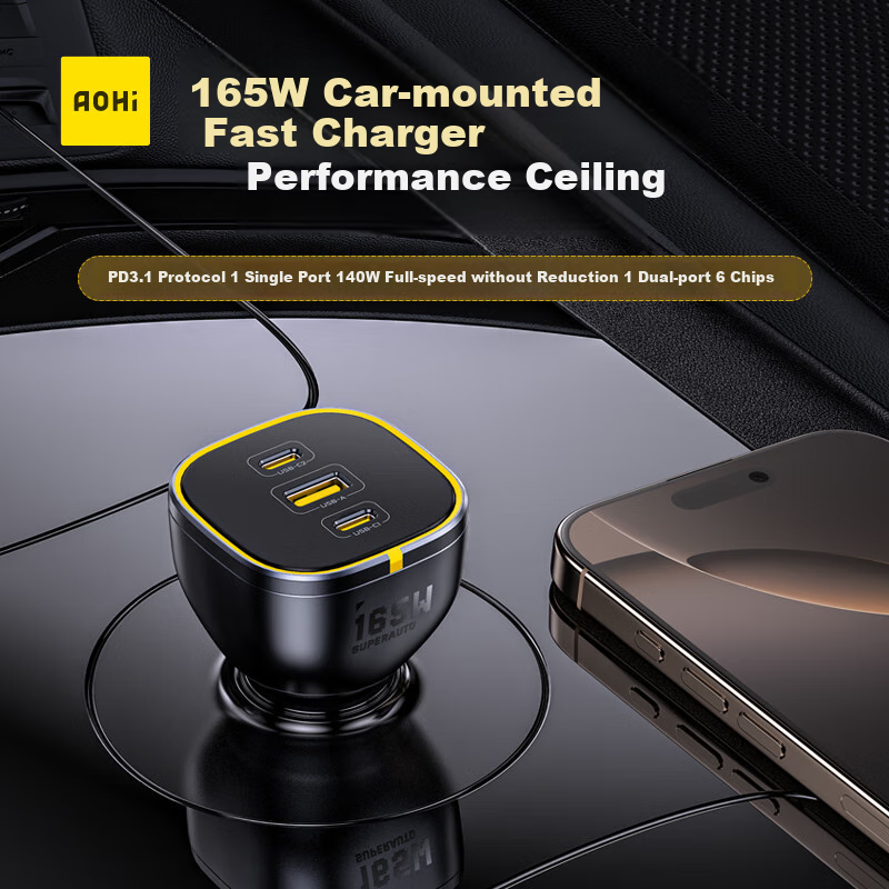 Aohi 165W Car Charger [PD3.1] - Fast On-Board Charger