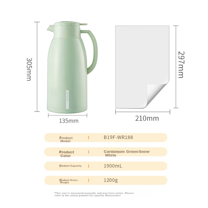 Joyoung Insulated Bottle - 1.9L Large Capacity Thermos