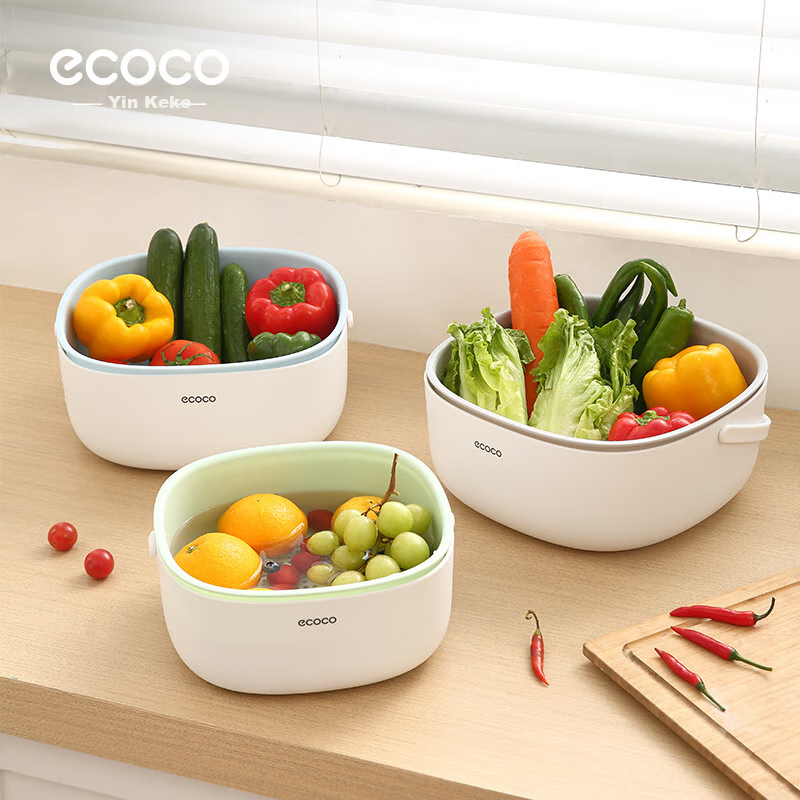 ecoco Double-Layer Draining Basket