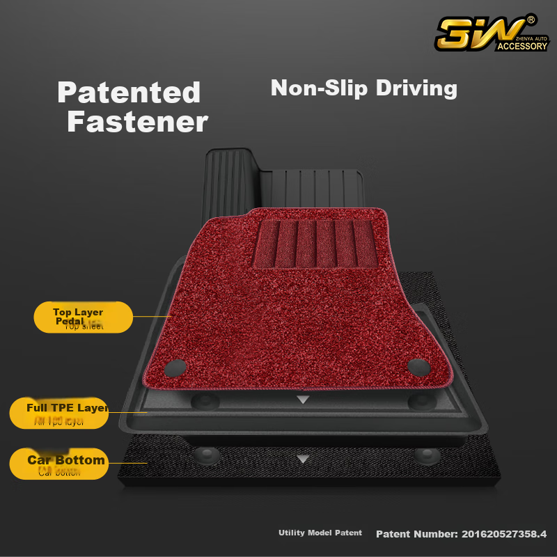 3W BYD Han EV/DMi Custom TPE Floor Mats with Carpet