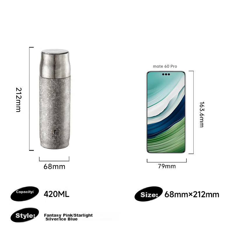 RELEA Titanium Insulated Mug with Temp Display