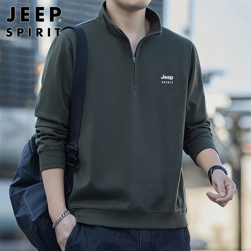 JEEP SPIRIT Men's Half-Zip Sweatshirt