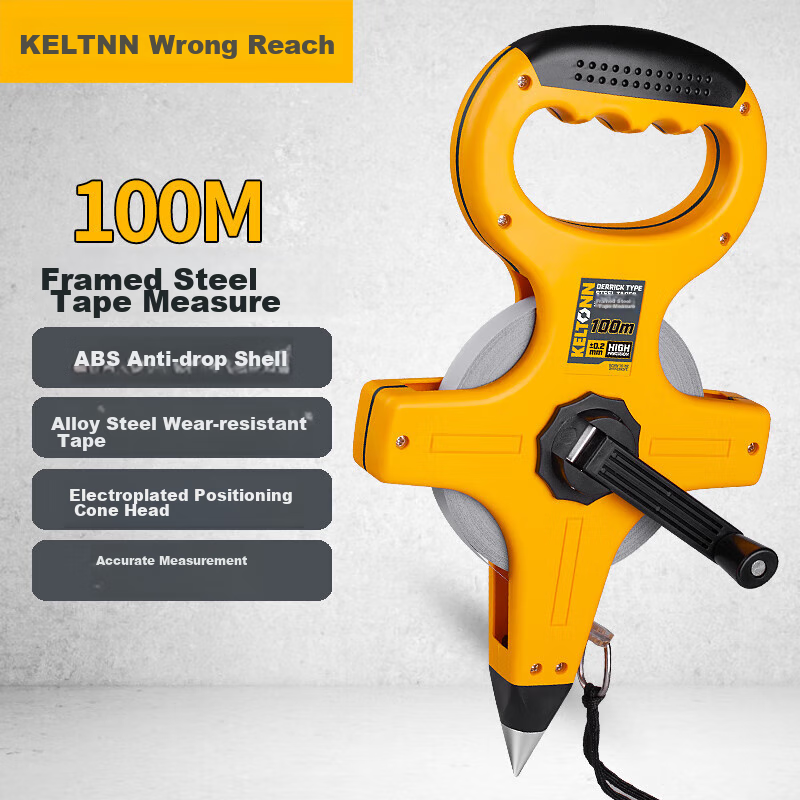 KELTONN 100-Meter Steel Tape Measure for Precision Measuring