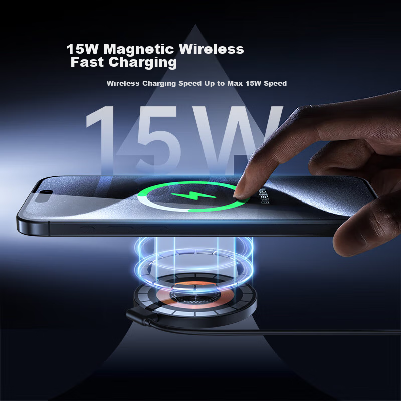 ESCASE MagSafe Wireless Charging Stand - Transparent Punk Design