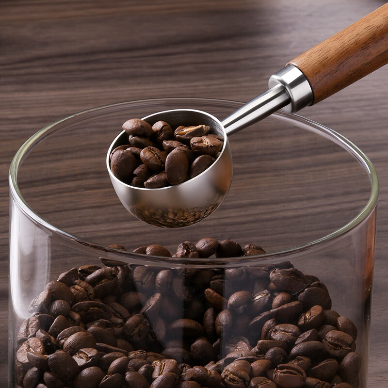 CLITON 304 Stainless Steel Coffee Spoon with Wooden Handle