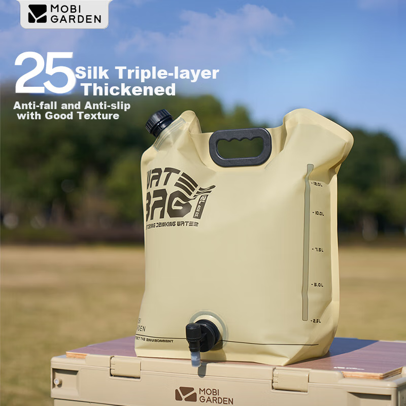 MOBIGARDEN Portable Water Bag - 12L Large Capacity with Tap and Handle