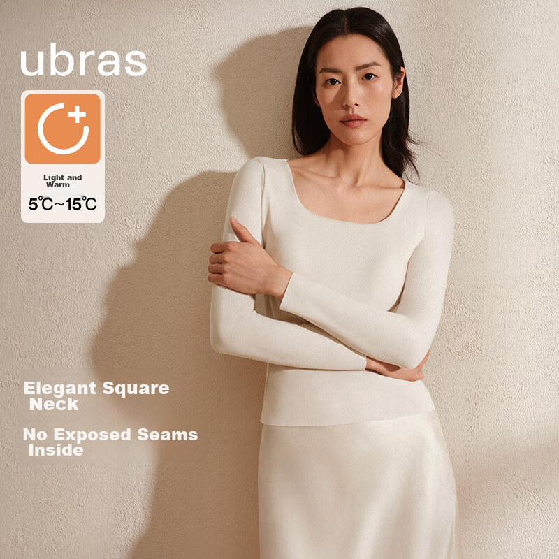 Ubras Warm Square Neck Silk Blend Base Layer for Women