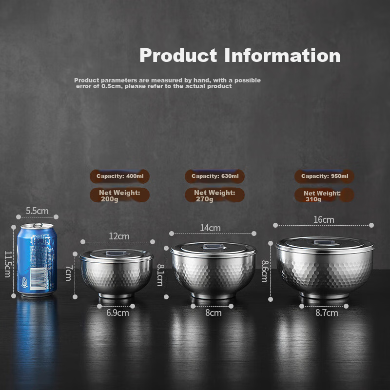 Maxcook 304 Stainless Steel Insulated Bowl