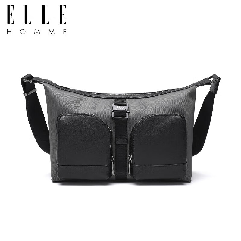 ELLE HOMME Men's Trendy Canvas Crossbody Bag