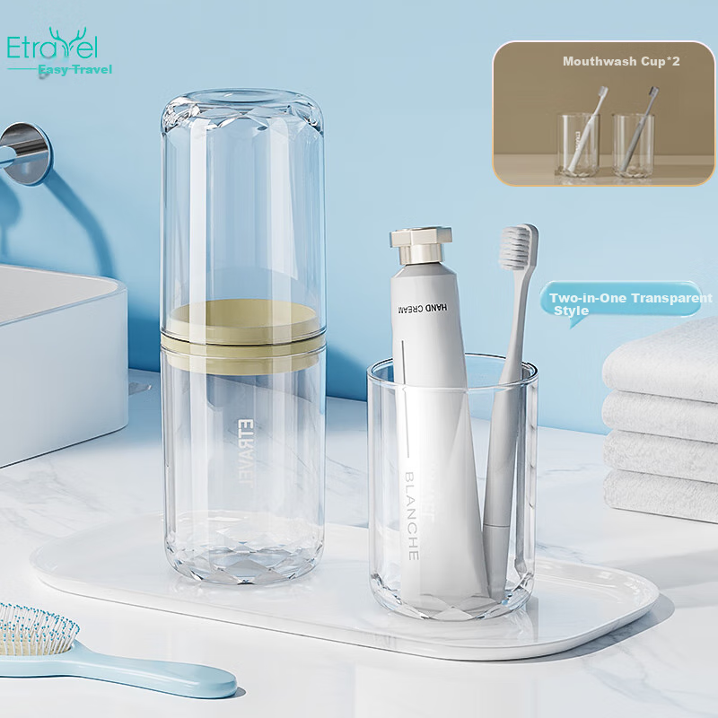 Etravel Detachable Toiletry Cup Set - Double Cup Version