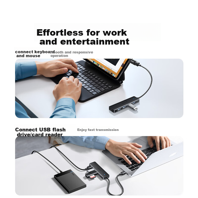 UGREEN 4-Port USB 3.0 Hub with Power Supply