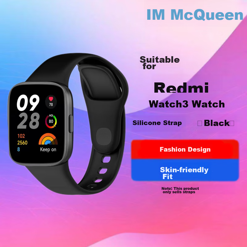 MAIKUQI Redmi Watch 3 Compatible Silicone Strap