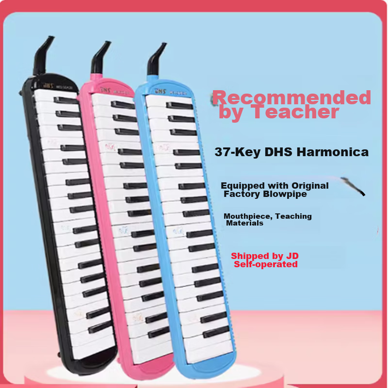 DHS Melodica - 37-Key Classroom Instrument with Case and Mouthpiece