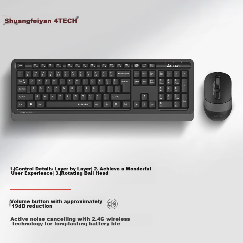 A4TECH F1010Q Quiet Keyboard and Mouse Combo