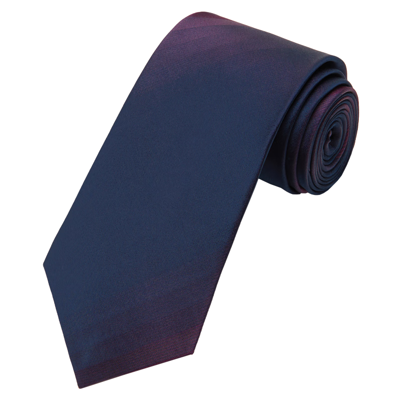 Luomeng Men's Navy Blue Gradient Silk Tie
