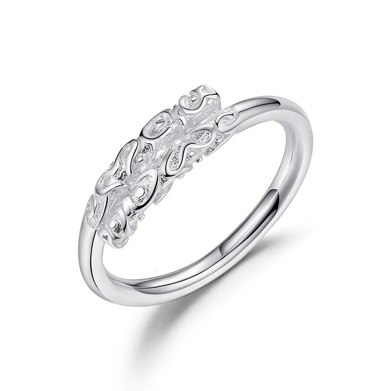 MANHE Sterling Silver Adjustable Ring for Men