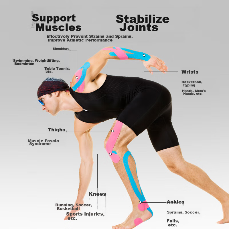 LP Athlete Muscle Strength Tape - Blue Sports Bandage